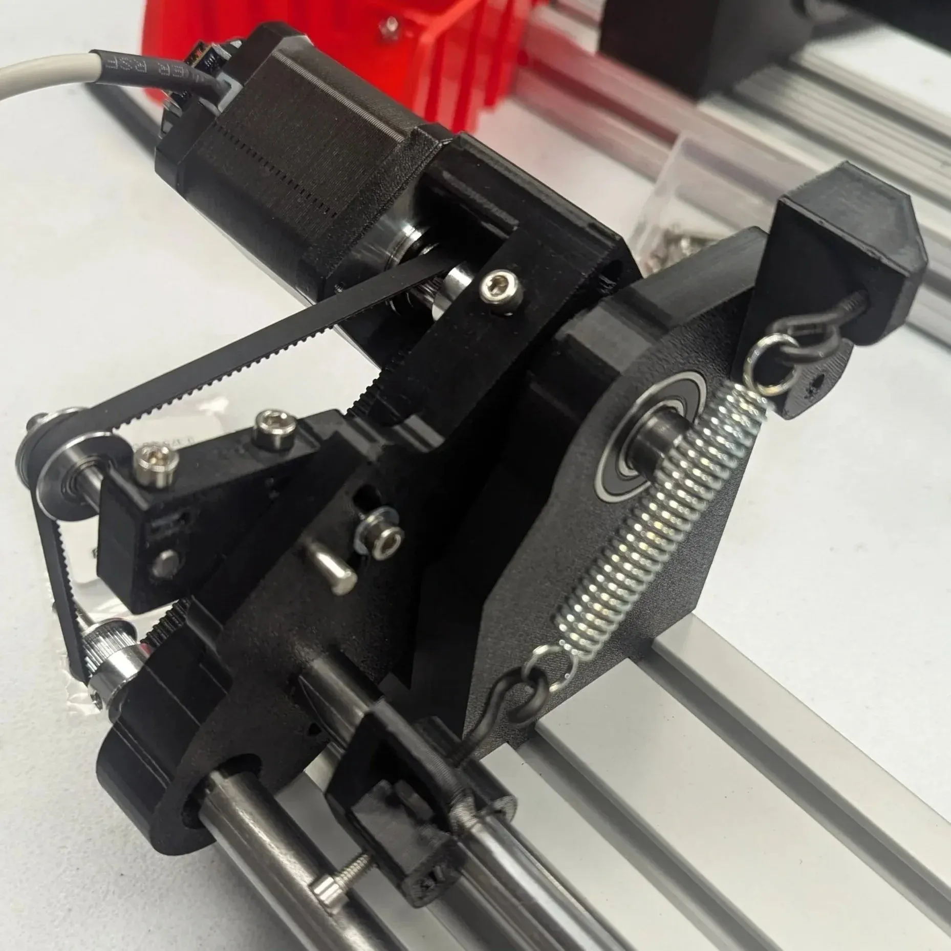 Custom automation assembly in the Schaner Designs shop
